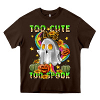 Chocolate Brown too cute too spook Heavy Core Tee - LillyAllenDesigns