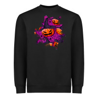 Black halloween pumpkin patch  3 Heavyweight Sweatshirt - BundleAndBundleShop