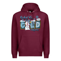 Burgundy Baby It's Cold Outside Premium Hoodie - FaDigitalArtStudio