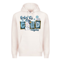 Pale Pink Baby It's Cold Outside Premium Hoodie - FaDigitalArtStudio