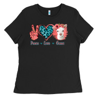 Black Peace Love Goats Ladies Tee - Bettercallsaul