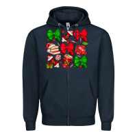 Navy Christmas teacher Zipper Hoodie - CowhideDigitalArt