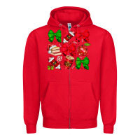 Red Christmas teacher Zipper Hoodie - CowhideDigitalArt
