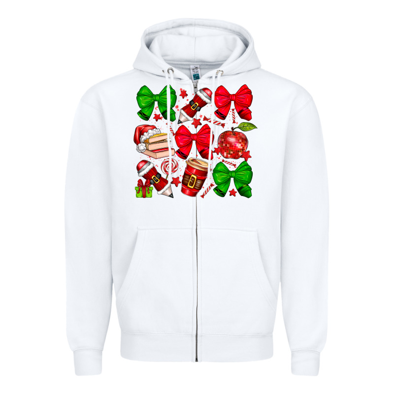 Christmas Teacher Zipper Hoodie by CowhideDigitalArt | Teevron