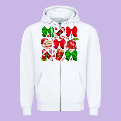 Christmas Teacher Zipper Hoodie Designed By Cowhidedigitalart
