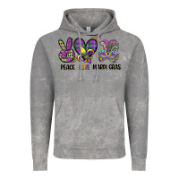 Cloud Rock peace love mardi gras Vintage Hoodie - CowGirlArtShop