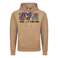 Vintage Coffee peace love mardi gras Vintage Hoodie - CowGirlArtShop