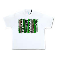 White Soccer brushstroke Urban Heavy Tee - HowdyJamesFarm