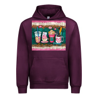 Mauve Wine teacher coffee cups Urban Hoodie - AdoDesignShop
