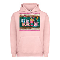 Pigment Salmon teacher coffee cups Urban Hoodie - AdoDesignShop