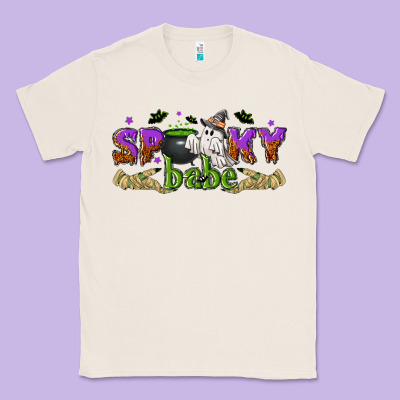 Spooky Babe Halloween Classic Tee Designed By Nancycooperartshop