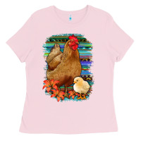 Bubblegum Pink Chicken with Chick Ladies Tee - Bettercallsaul