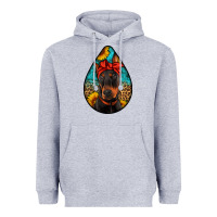 Heather Grey doberman Heavyweight Hoodie - Artiststas