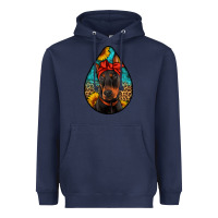 Navy doberman Heavyweight Hoodie - Artiststas