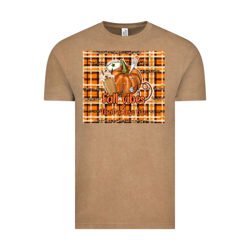 Fall Vibes And That Nurse Life Vintage Tee by TumblerDesignByShophia | Teevron