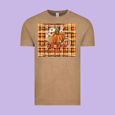 Fall Vibes And That Nurse Life Vintage Tee Designed By Tumblerdesignbyshophia
