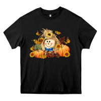 Black fall scarecrow Heavy Core Tee - LillyAllenDesigns