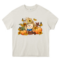 Cream fall scarecrow Heavy Core Tee - LillyAllenDesigns