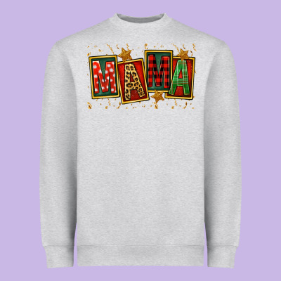 Mama Christmas Heavyweight Sweatshirt Designed By Fadigitalartstudio