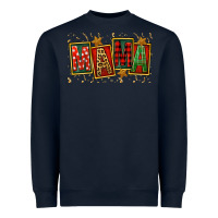 Navy mama christmas Heavyweight Sweatshirt - FaDigitalArtStudio