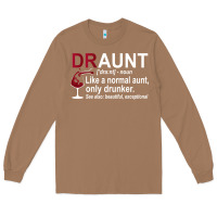 Toasted Coconut Funny Drunk Aunt Definition DRAUNT Gift For Auntie Long Sleeve Tee - minhPixels