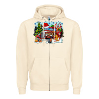 Sandshell Christmas truck Zipper Hoodie - CowhideDigitalArt