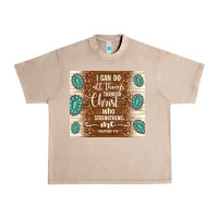 French Oak i can do all things through christ who strengthens Urban Heavy Tee - TumblerDesignByShophia