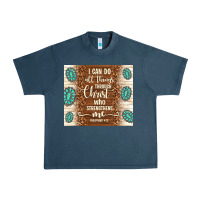 Midnight Navy i can do all things through christ who strengthens Urban Heavy Tee - TumblerDesignByShophia