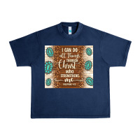 Navy i can do all things through christ who strengthens Urban Heavy Tee - TumblerDesignByShophia