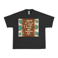 Pigment Black i can do all things through christ who strengthens Urban Heavy Tee - TumblerDesignByShophia