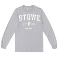 Moon Dust Stowe Vermont Vt Vintage Athletic Sports Long Sleeve Tee - minhPixels