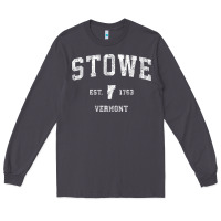 Stowe Vermont Vt Vintage Athletic Sports Long Sleeve Tee | Teevron