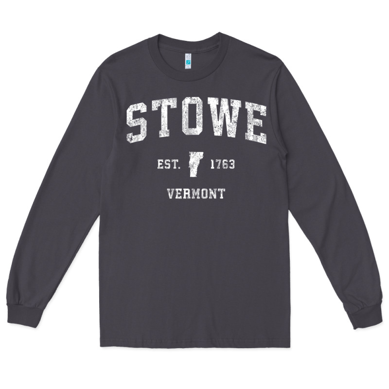 Stowe Vermont Vt Vintage Athletic Sports Long Sleeve Tee by minhPixels | Teevron