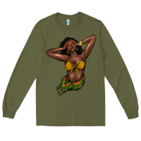 Army Green Black woman Long Sleeve Tee - HowdyJamesFarm
