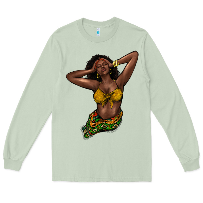 Black Woman Long Sleeve Tee by HowdyJamesFarm | Teevron