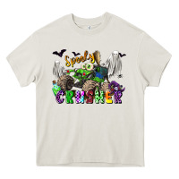 Cream spooky crusher monster truck Heavy Core Tee - LillyAllenDesigns