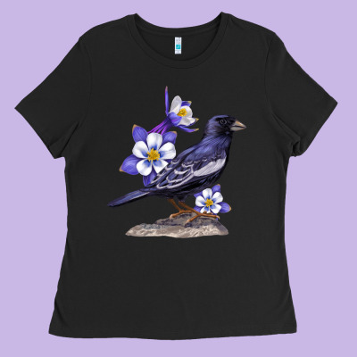Colorado Lark Mountain Bunting Bird Ladies Tee Designed By Bettercallsaul