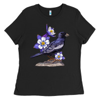 Black Colorado Lark Mountain Bunting Bird Ladies Tee - Bettercallsaul