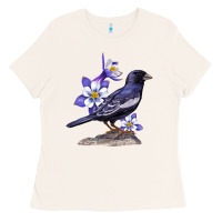 Bone Colorado Lark Mountain Bunting Bird Ladies Tee - Bettercallsaul
