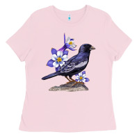 Bubblegum Pink Colorado Lark Mountain Bunting Bird Ladies Tee - Bettercallsaul