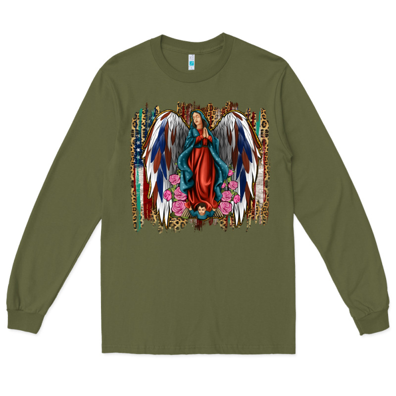 Lady Of Guadalupe Th Of July Long Sleeve Tee by Jasminsmagicworld | Teevron