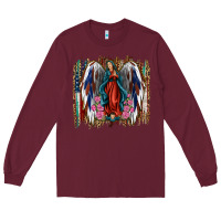 Burgundy lady of guadalupe th of july Long Sleeve Tee - Jasminsmagicworld