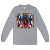 Heather Grey lady of guadalupe th of july Long Sleeve Tee - Jasminsmagicworld