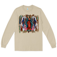Mushroom lady of guadalupe th of july Long Sleeve Tee - Jasminsmagicworld