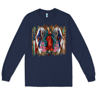 Navy lady of guadalupe th of july Long Sleeve Tee - Jasminsmagicworld