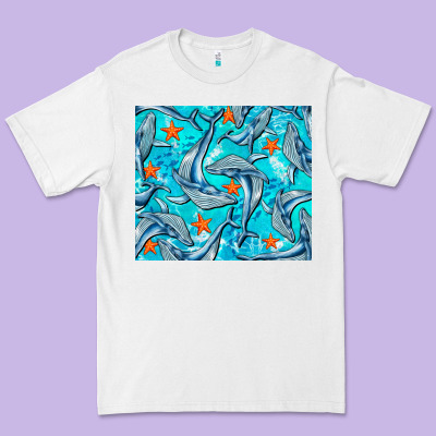Humpback Whale Premium Tee Designed By Barkaloodesign