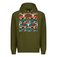 Army Green native american aztec seamless pattern 3 Premium Hoodie - BundleAndBundleShop