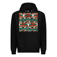 Black native american aztec seamless pattern 3 Premium Hoodie - BundleAndBundleShop