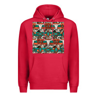 Cardinal native american aztec seamless pattern 3 Premium Hoodie - BundleAndBundleShop
