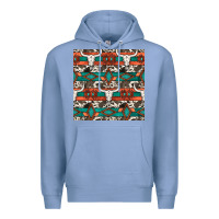 Colony Blue native american aztec seamless pattern 3 Premium Hoodie - BundleAndBundleShop